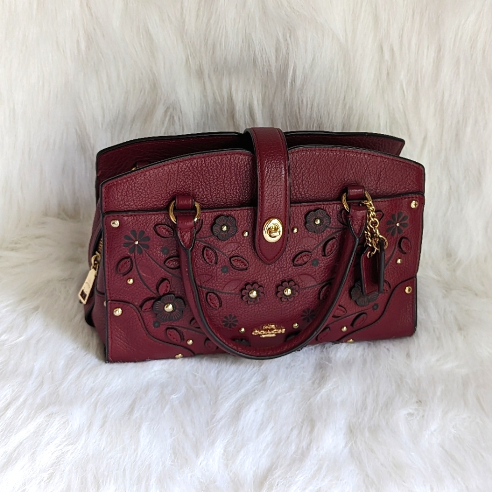 Coach Tea Rose Mercer Handbag Gem